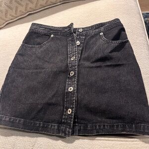 Black mini skirt
